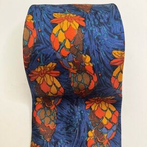 2/$30 YVES SAINT LAURENT Blue Abstract Italian Silk Tie